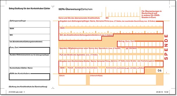 sepa-satzdaten